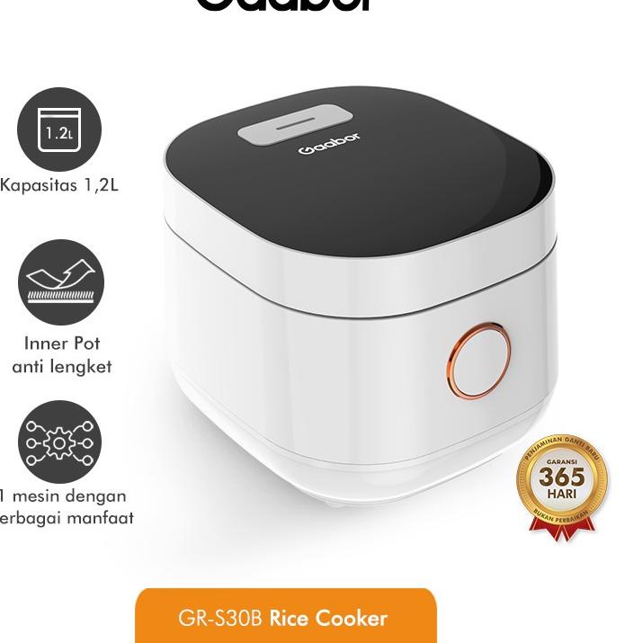 IZK507 Gaabor Rice Cooker 1,2 L Penanak Nasi 3-4 Porsi Alat Masak Nasi Smart Micro Processor - Putih