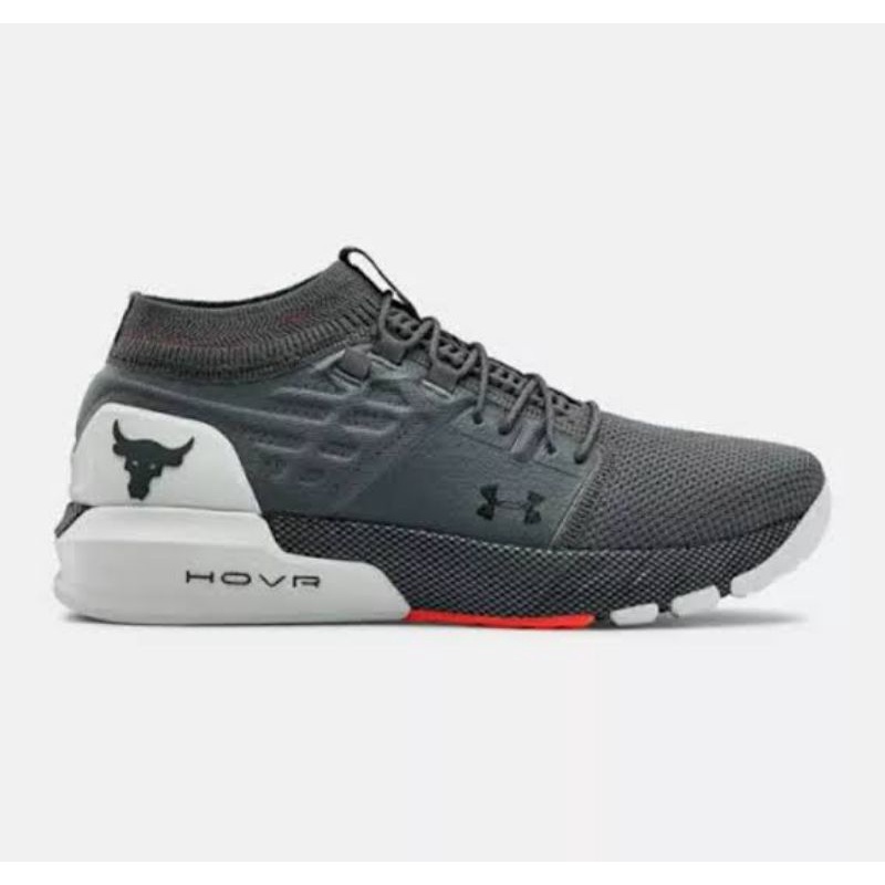 Sepatu Under Armour HOVR Project 2 Rock Grey White Abu Putih Premium