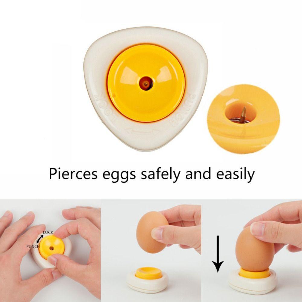 Solighter 2pcs Egg Piercingcer Dengan Pengaman Pengunci Dan Mudah DIY Pembuat Sekat Telur