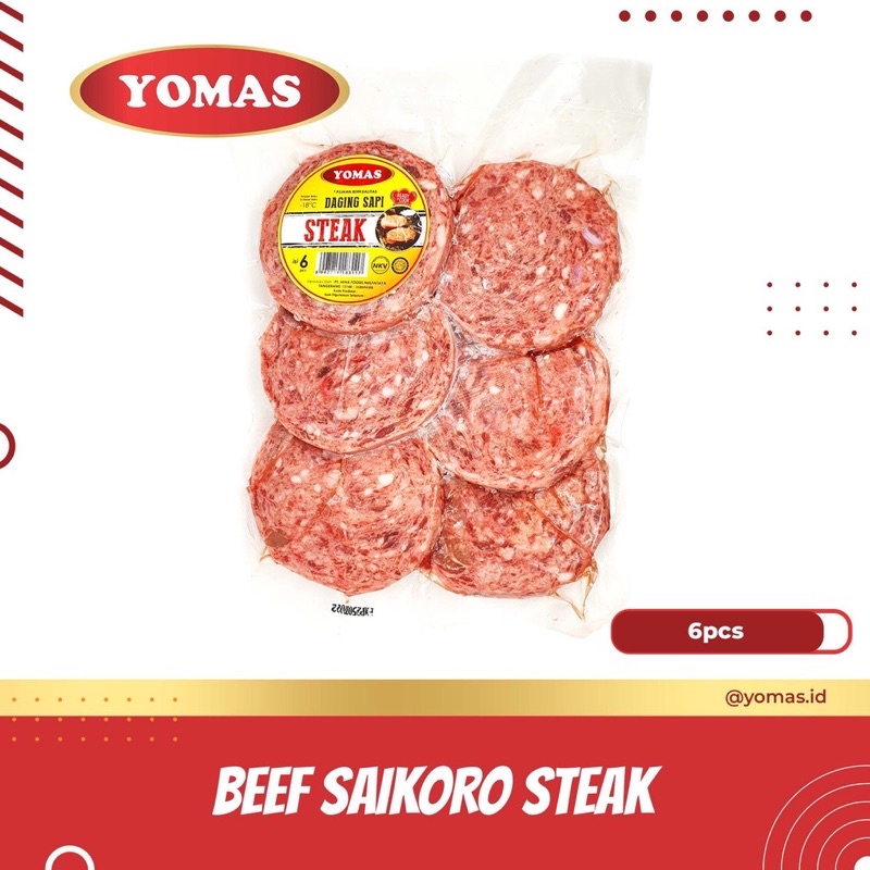 

Yomas Beef Saikoro steak 500g (khusus instan)