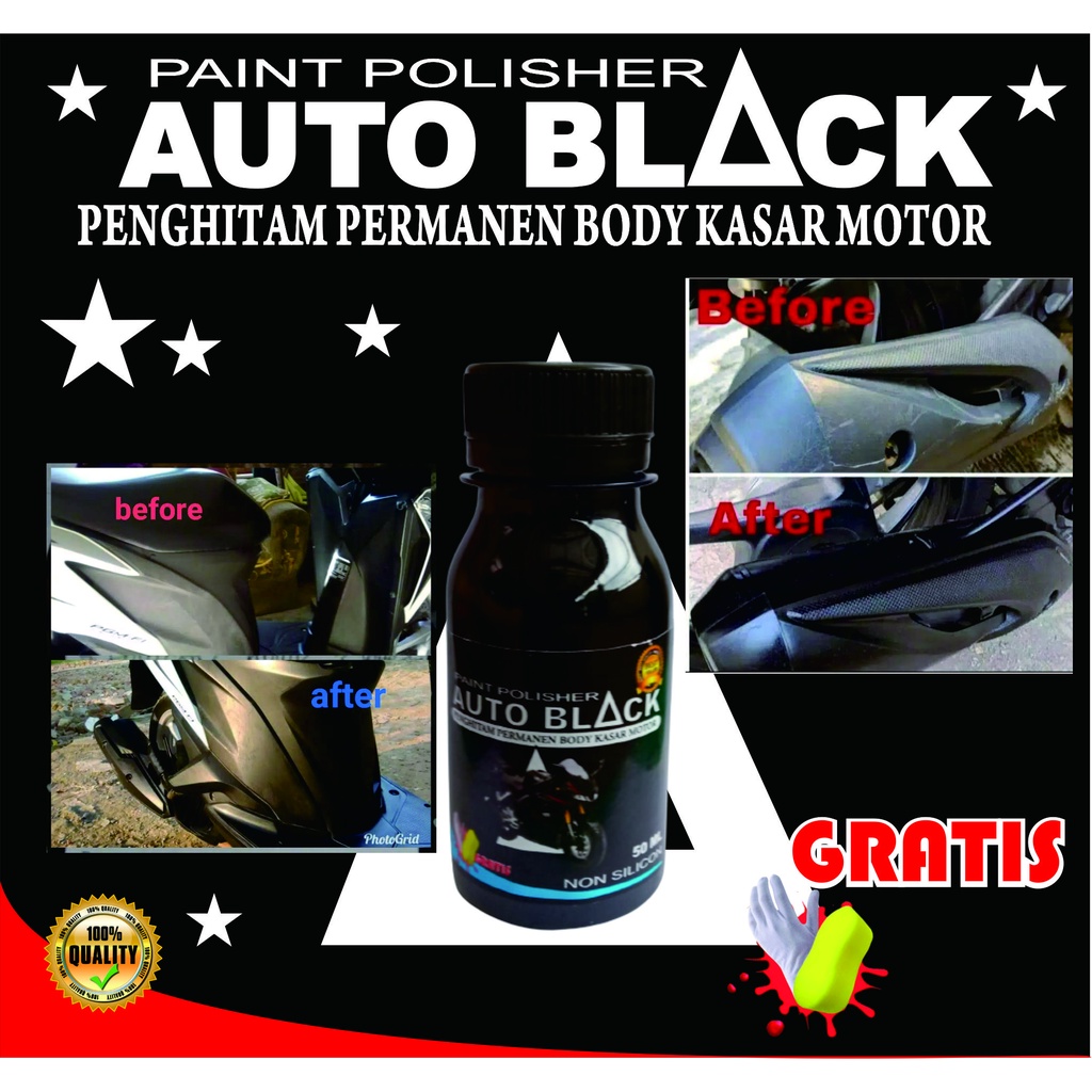 PROMO AUTO BLACK ORIGINAL PENGHITAM BODY KASAR MOBIL DAN MOTOR