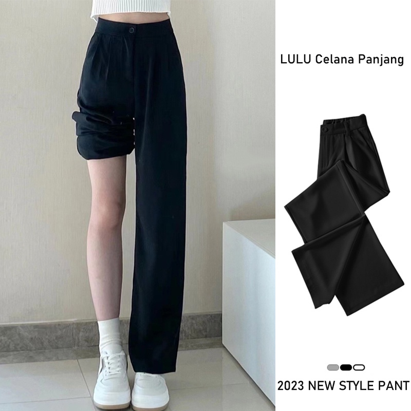 celana hitam-kulot wanita panjang-new celana wanita kekinian-celana highwaist