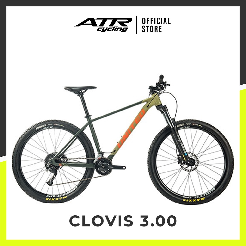 SEPEDA GUNUNG UNITED CLOVIS 3.00 MTB 27.5-18SP (15) (20) GN-GN-OR