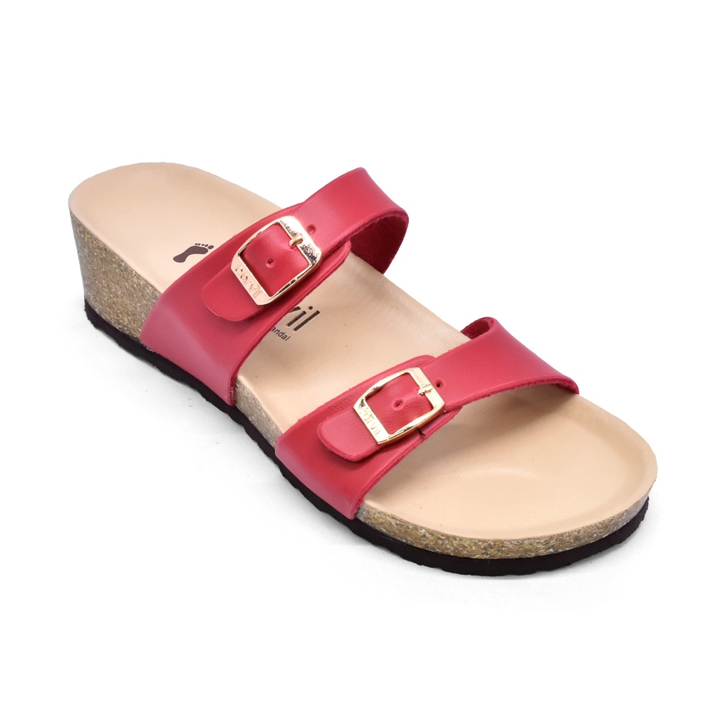 Carvil Parisian 02 L Sandal Slide Casual Wanita Red _A113