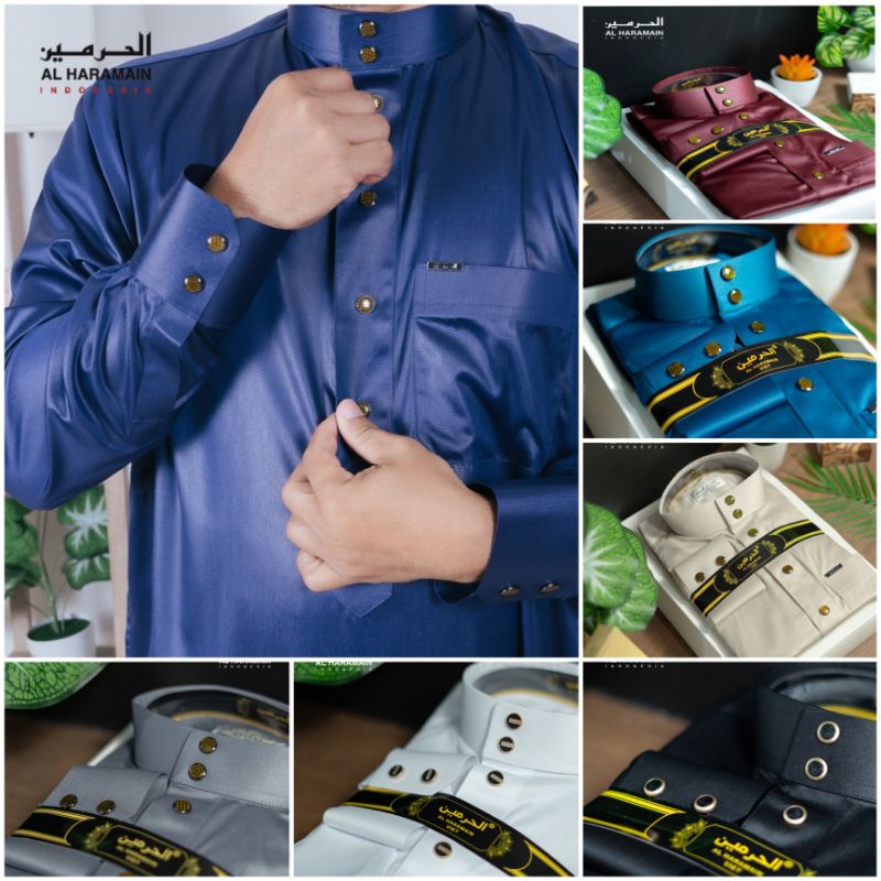 Jubah Pria Al Haramain Polyester Polos Manset (07)