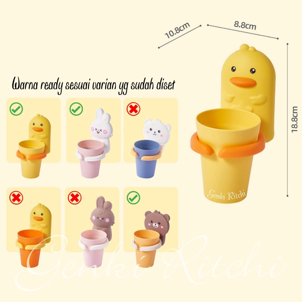 2in1 toothbrush holder cup / Tempat sikat gigi odol dan gelas kumur