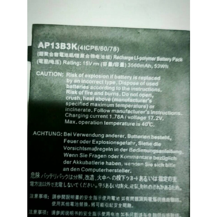 Baterai Acer Aspire V5-473G V5-552 V5-572 V5-573 ap13b3k