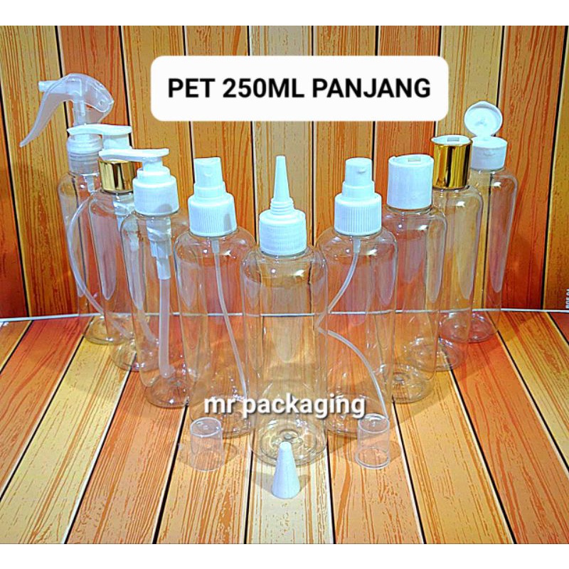 Botol Plastik 250ml Bening Panjang isi ulang | Botol PET 500 ml reffil | botol pump spray fliptop presstop kerucut tarik pamp sprey flipon tinta trigger triger | Botol kosmetik serum skincare| wadah isi ulang skin care sabun shampo