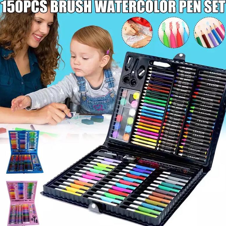 

Flash Sale XOQ - Art Set Isi 150 Pcs / Pensil Warna Crayon / Alat Melukis Set Anak / Colouring Set 150 Pcs / Pensil Warna Warni !!