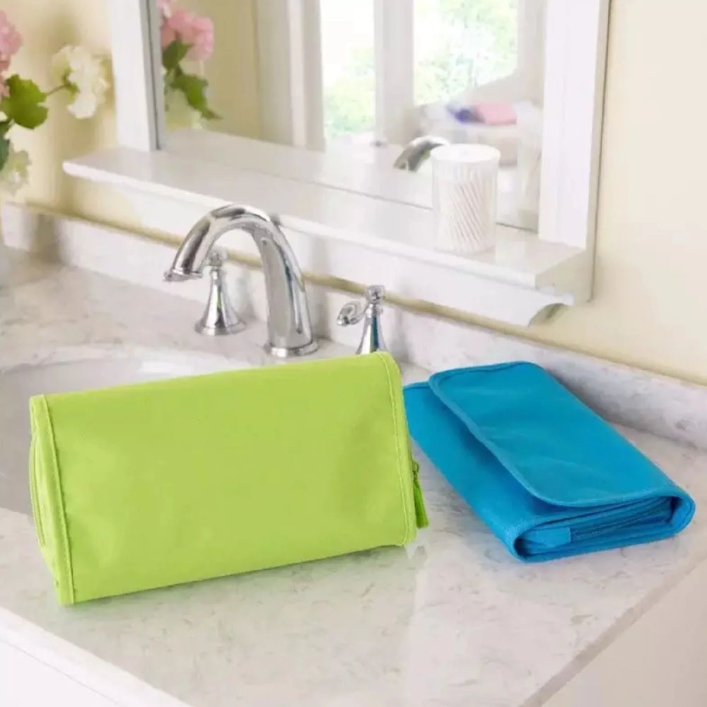 Tas makeup traveling gantung serba guna - Toiletries Storage Bag T701 - Cosmetic Travel Bag / Travel Organizer Bag RANDOM
