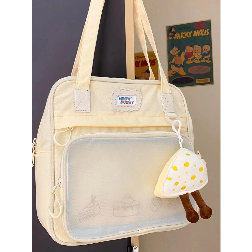 ✷Sera cute bag shoulder bag handbag tote bag female college student class commuting large-capacity canvas shoulder bag