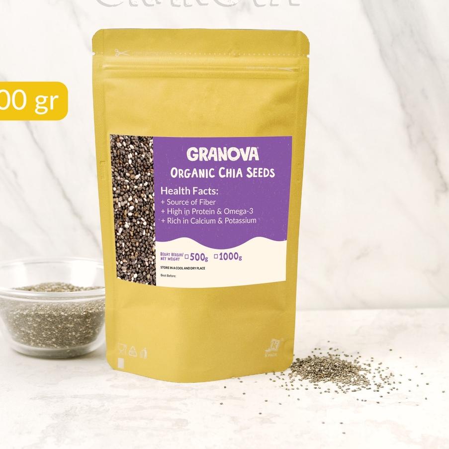 

Terbaru | KP8 | Premium Chia Seed/ Biji Chia by Granova 500g (Certified USDA Organic) - healthy & natural superfood