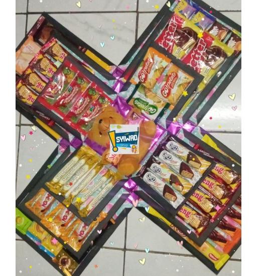 

Star Explosion box snack ukuran besar 3 layer 