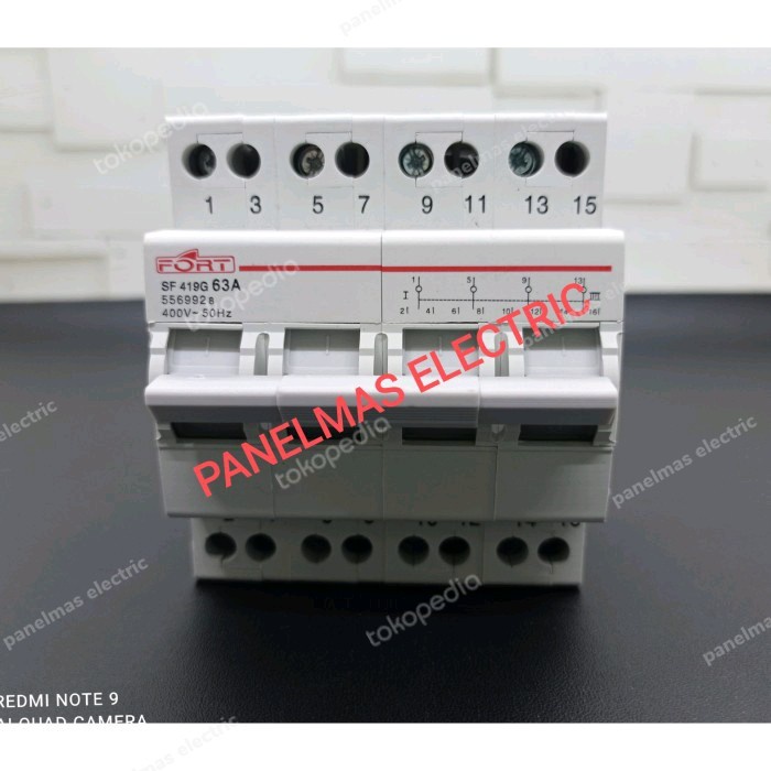 COS CHANGE OVER SWITCH OHM SAKLAR FORT 4P 63A TYPE SF419G-63 MODEL MCB