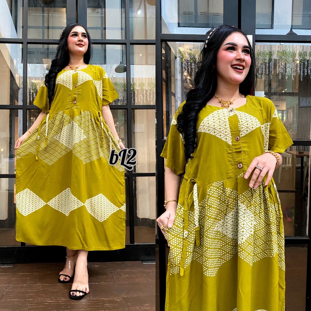 DRESS JUMBO WANITA TERBARU 2023 BAHAN RAYON TEBAL GRADE A KUALITAS PREMIUM /DRES BUSUI TERBARU