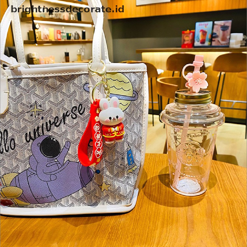 [Birth] Gantungan Kunci Kelinci Lucu New Happy Animal Bunny Kartun Keyring Lucky Bag Dekorasi Tahun Baru Gantungan Kunci Hadiah Natal [ID]