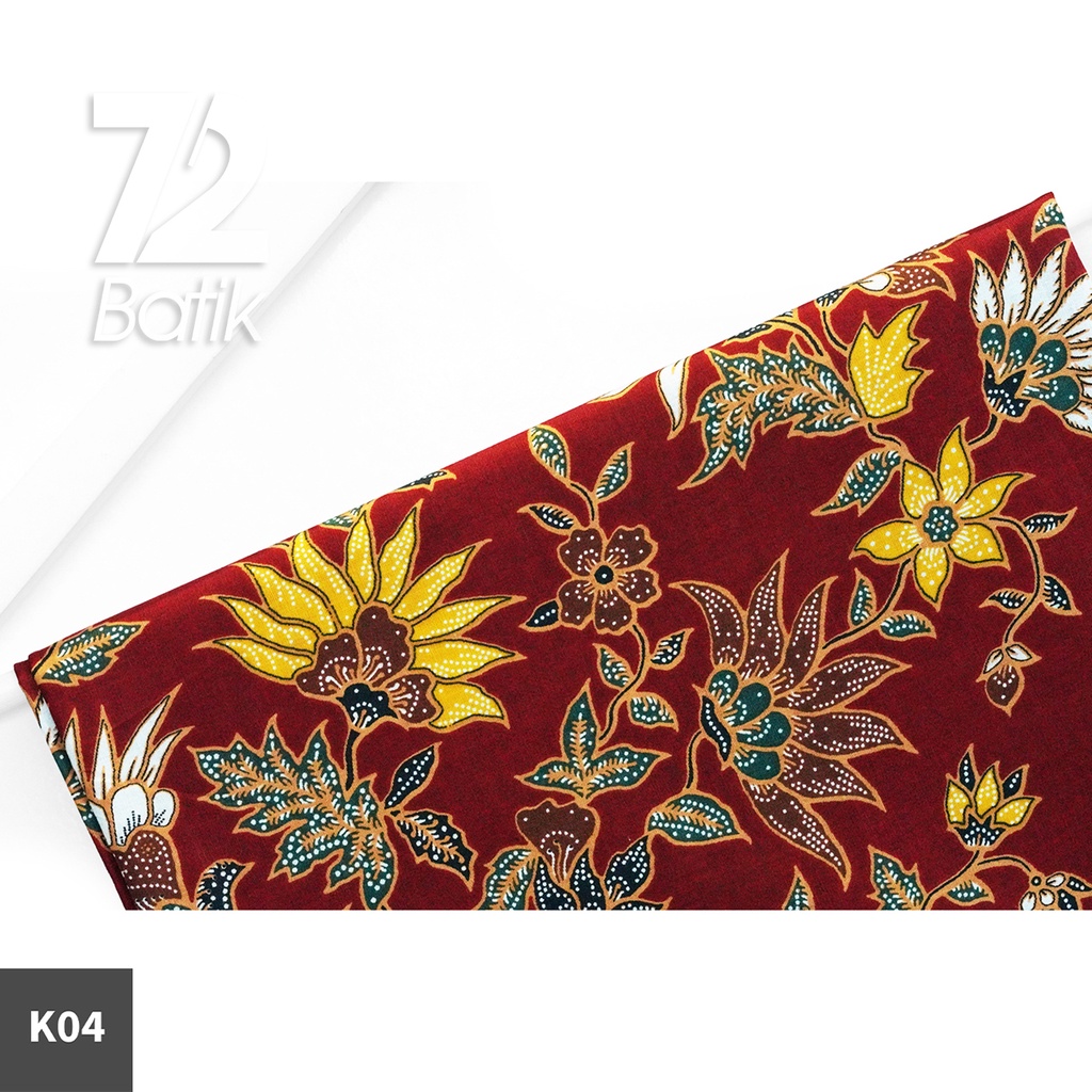 KAIN BATIK PREMIUM Bahan Katun Motif Kembang Duri Merah Maroon 722767 Cap 72 Jarik Jarit Samping Kebat Panjang Batik Katun Modern Premium Bahan Seragam Batik Pernikahan Kantor Keluarga Murah Kamen Jadi Batik Bali Lembaran