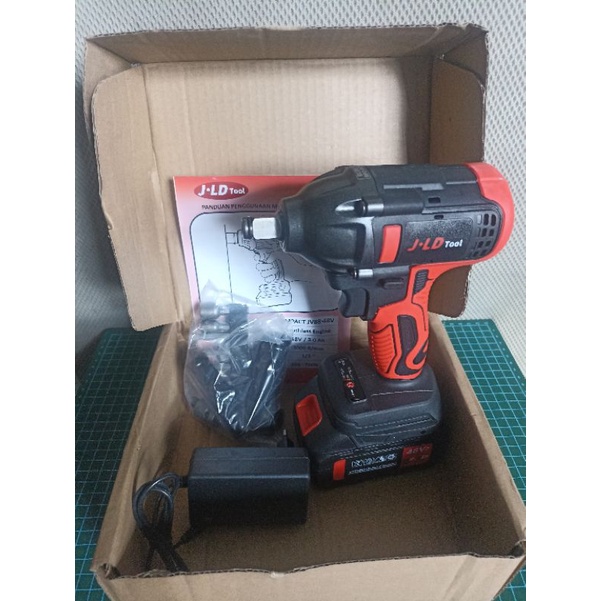 Jual Mesin Bor Pembuka Baut Jld Impact Wrench Cordless V S Shopee Indonesia