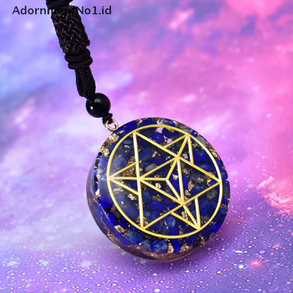 [AdornmentNo1] Baru Biru Orgonite Kristal Alami Tujuh Cakra Liontin Kalung Perhiasan Hadiah [ID]