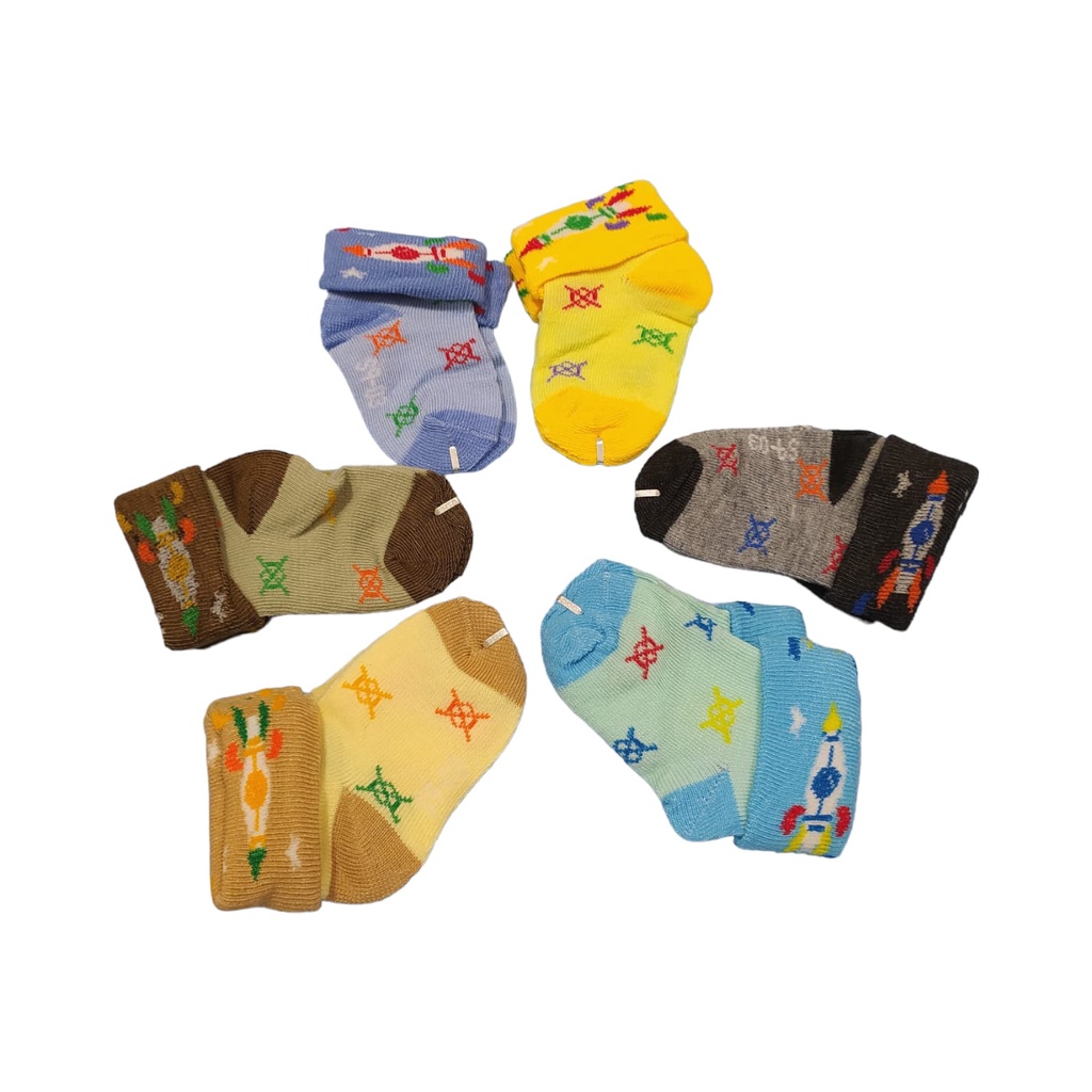 Baby Miti Kaos Kaki Bayi Lipat 2 pasang Newborn