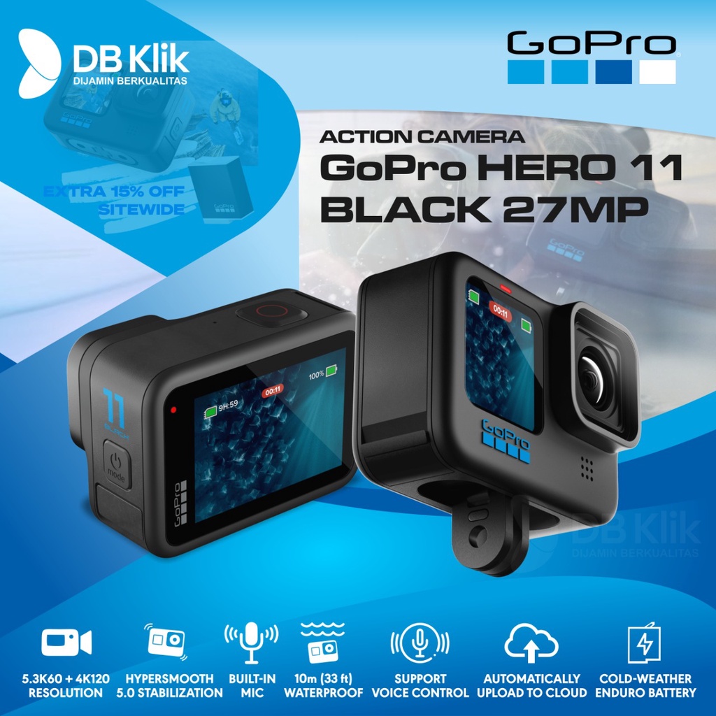 Action Camera GoPro Hero 11 Black 27MP 5.3K - Kamera GO PRO HERO 11