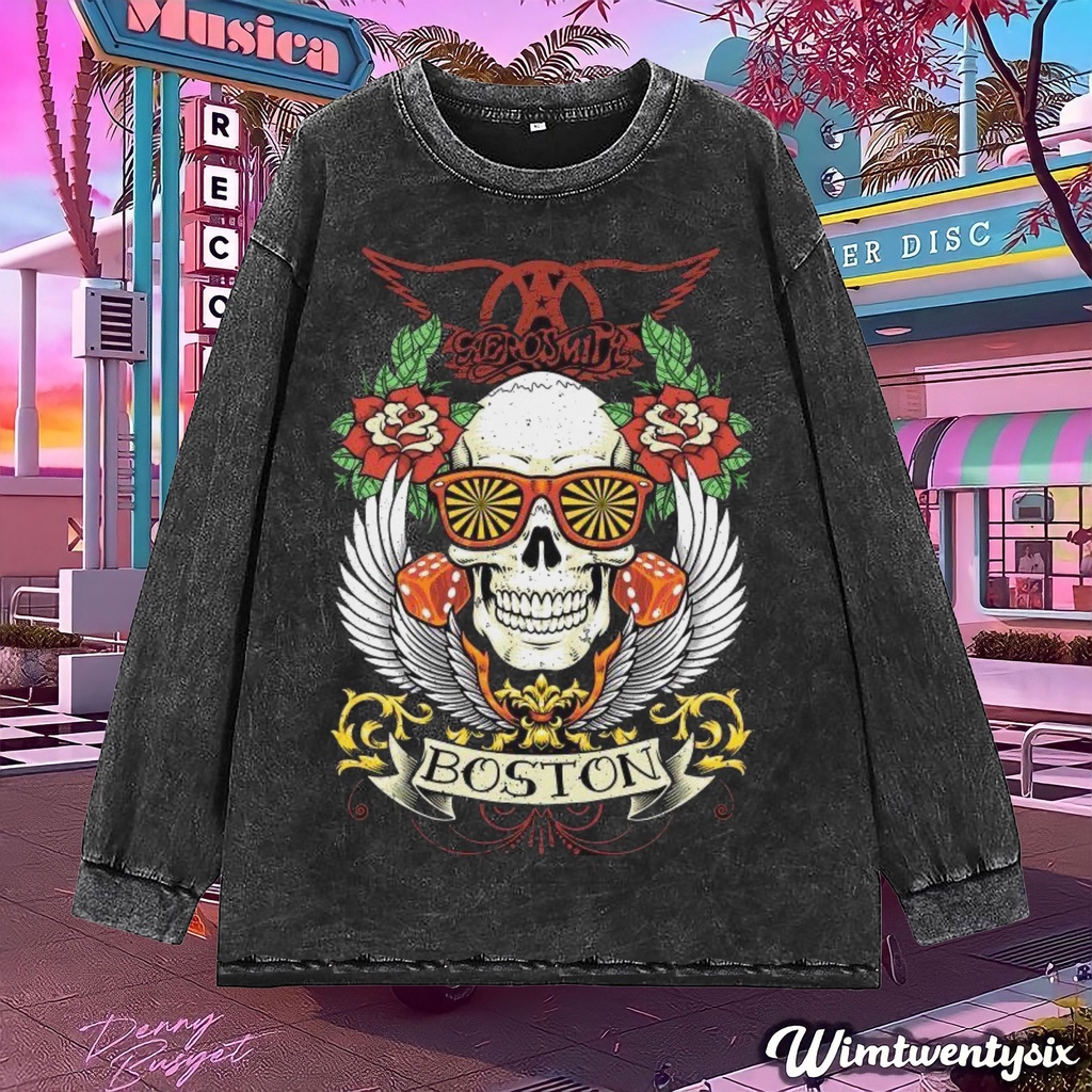 Wimtwentysix “Aerosmith boston concert tour” Oversized T-Shirt | Longsleeve Tee | Kaos washing