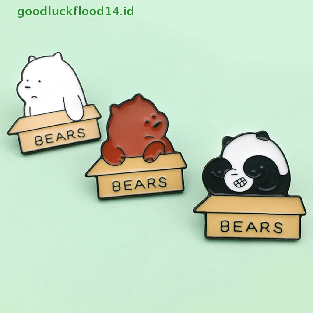 [GOOGFOUR] Panda Kecil Enamel Bros Lencana Pin Tas Kerah Dekorasi Perhiasan Aksesoris [TOP]