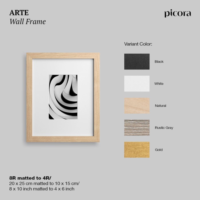 Frm Picora Arte Wall Frame 20X25Cm 8R/4R Pigura Bingkai Foto Dinding