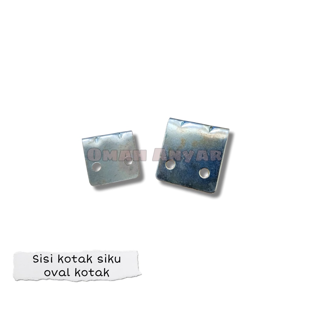 Plat Siku L Lemari Rak Oval Kotak