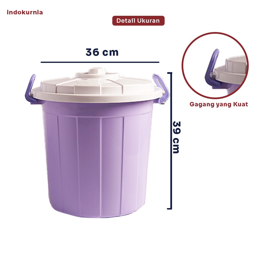 IK - EMBER HONGKONG 8 Galon PASTEL 30 Liter Ember Plastik dengan Tutup