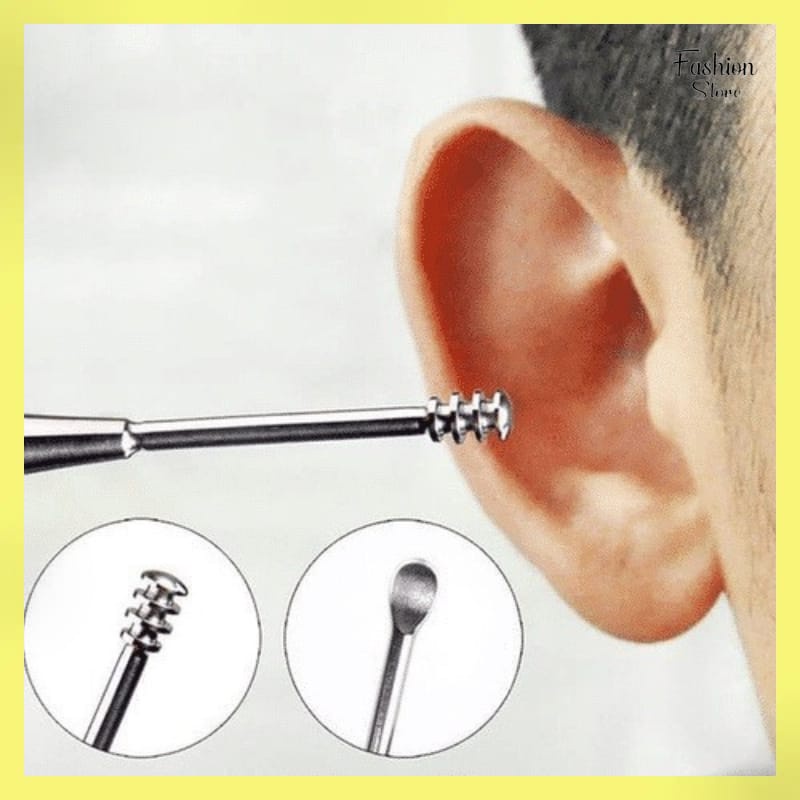 FS KOREK KUPING 5 IN 1 / 6 IN 1PAKET ALAT PEMBERSIH TELINGA STAINLESS STEEL