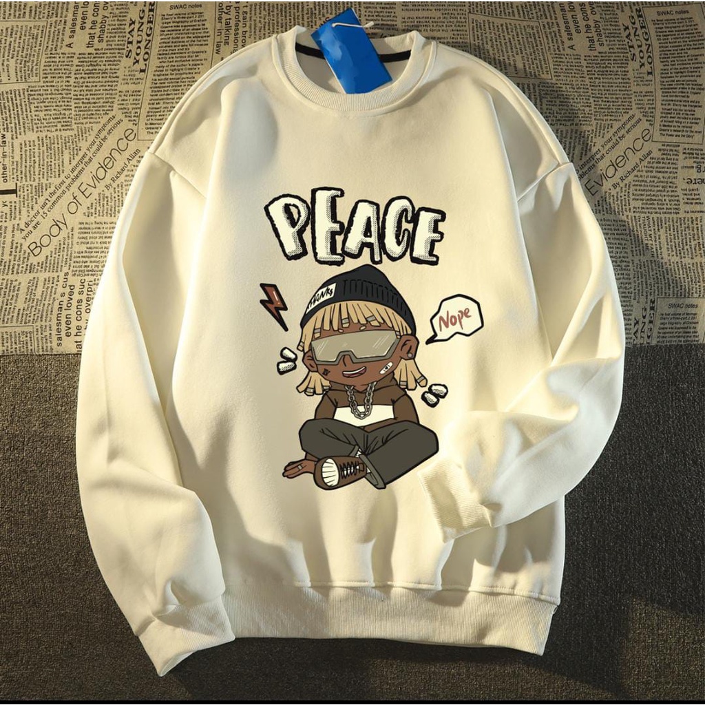 PEACE NOPE RAPPER BOY SWEATER CREWNECK TOP UNISEX (V1)