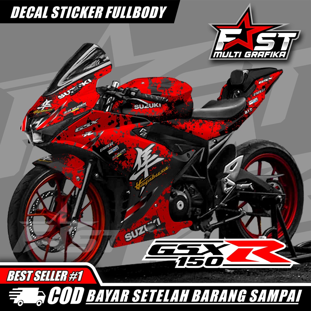 Decal Gsx R150 Full Body Hayabusa Stiker Gsx R150 Full Body Decal Gsx 150 Full Body Striping Gsx R15