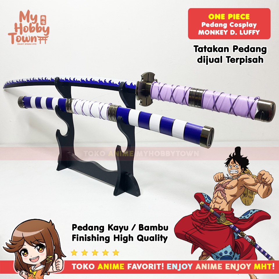 Replika Pedang Kayu One Piece Luffy Nidai Kitetsu Cosplay