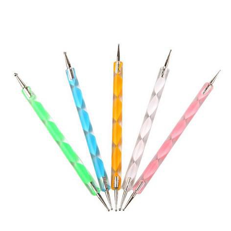 1pc Nail Art Dual End Dotting Pen Rhinestone Gem Jewelry Beads Sequins Acrylic DIY Painting Pen