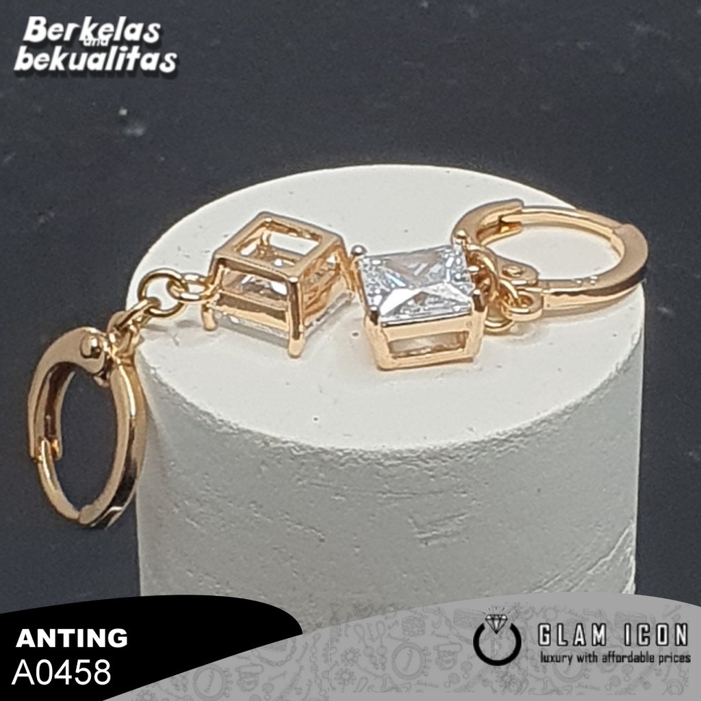 Anting Jepit Motif Mata juntai prisma A0458 ABG