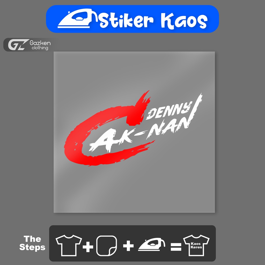 Stiker Kaos Denny Caknan Sticker Sablon Tempelan Logo Musisi Musik Baju Dengan Setrika Murah dan Pra