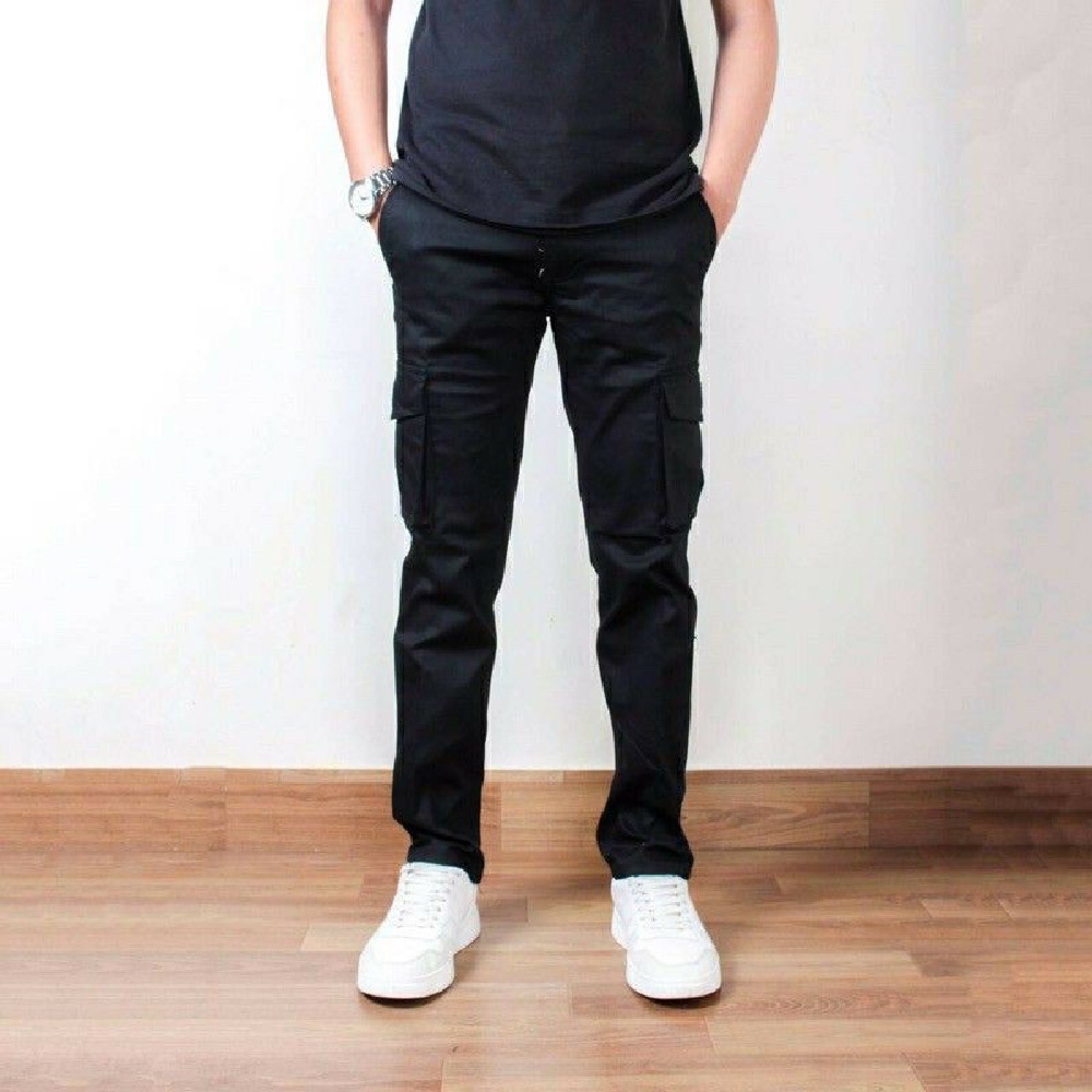 Celana Cargo Panjang Pria  Slim Fit || Big Size Jumbo 27-44 Ready Stock - owl store