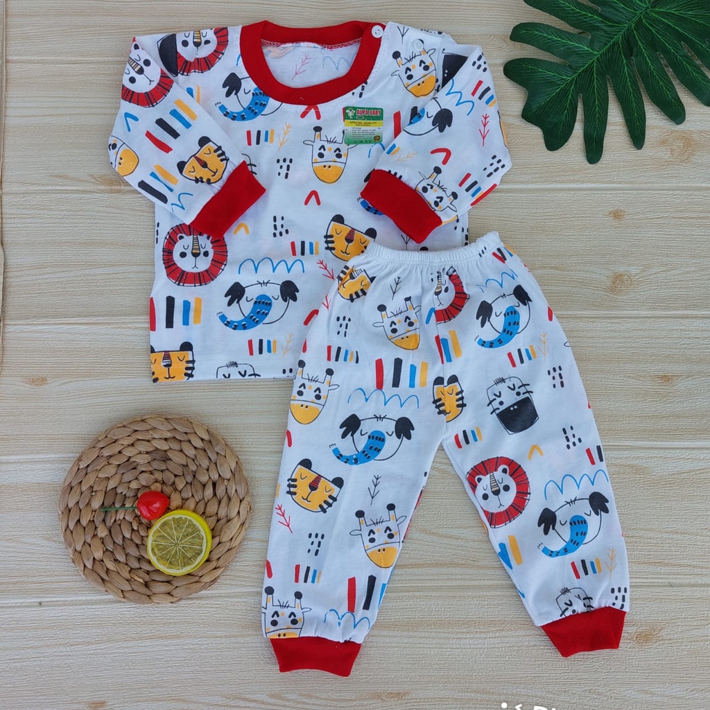 Setelan Piyama Premium Lengan Panjang Motif Dayak bayi baju bayi Anak usia 3-12 bulan kancing