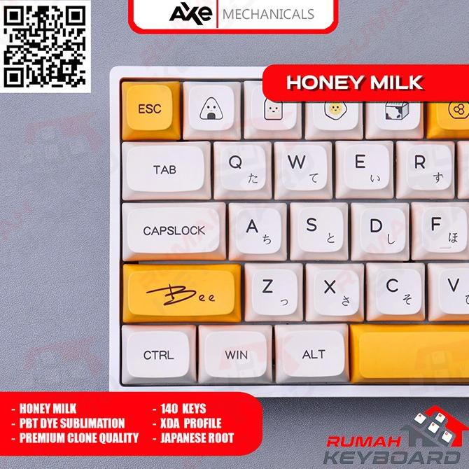 KEYCAP - KEYCAPS - XDA - HONEY MILK - PBT - DYE SUB