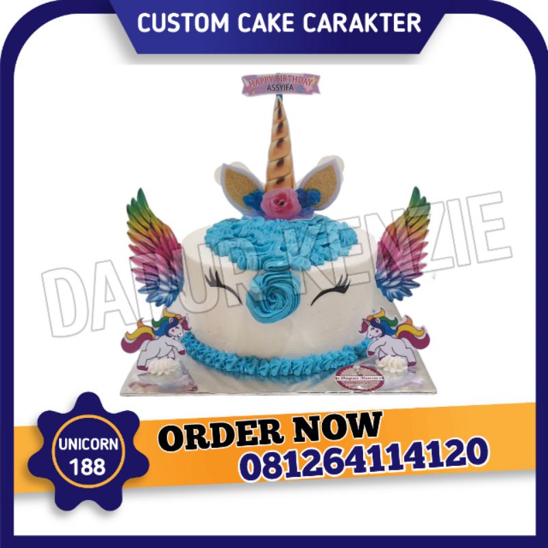 Jual Cake Ultah Karakter Unicorn Sayap Shopee Indonesia 3248