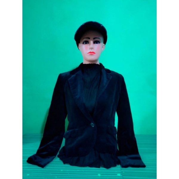 Jas Wanita Panjang Hitam