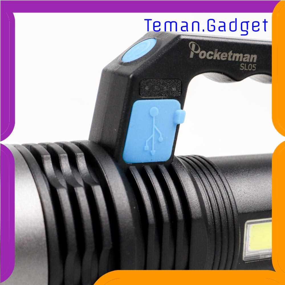 TG-SNT Pocketman Senter LED Flashlight Waterproof USB 3W  XPE + COB - SL05