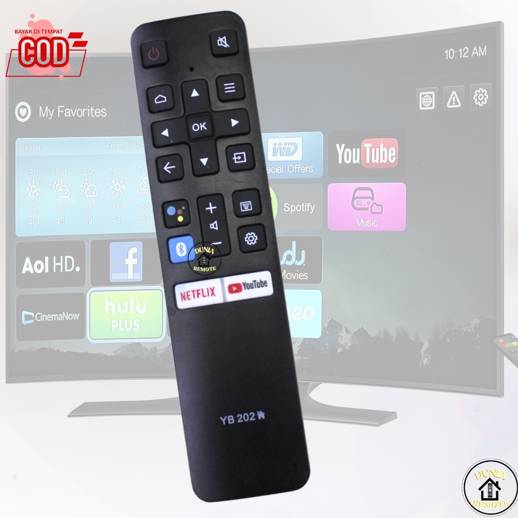 Remot Remote Smart TV Panasoni LED YB 202 ANDROID tanpa setting