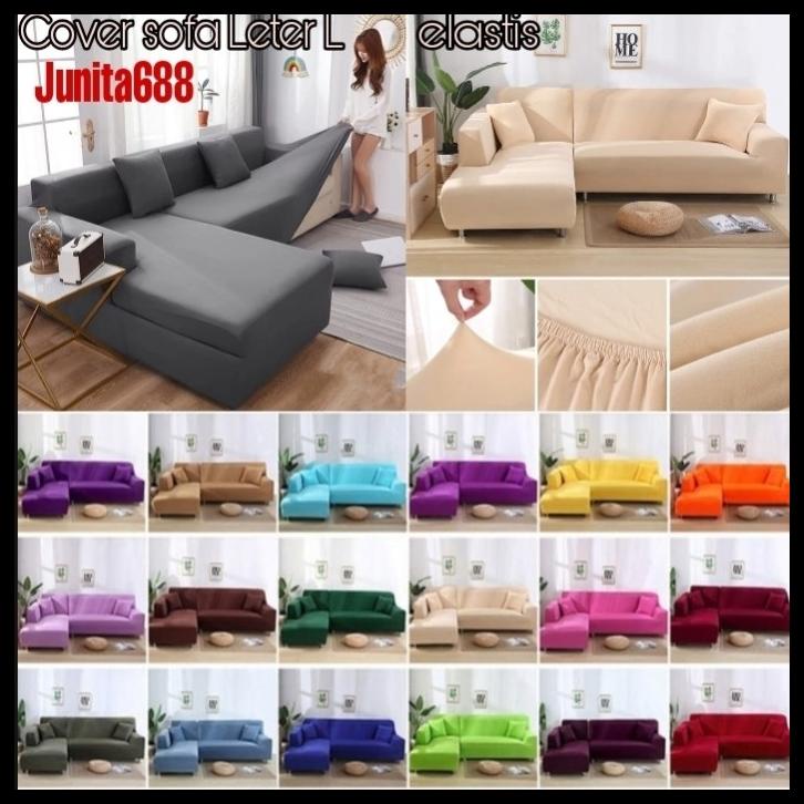 Cover Sofa Bentuk Letter L /Sarung Penutup Sofa Letter L Elastis