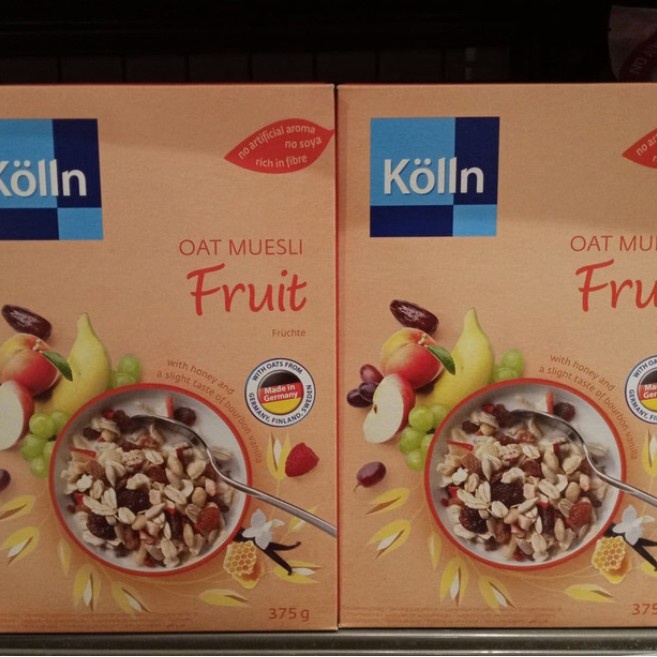 

Kolln muesli whole grain fruit 375gr