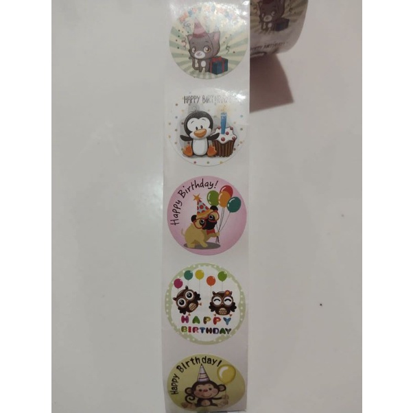 

[Antischan]10 pcs stiker happy birthday lucu