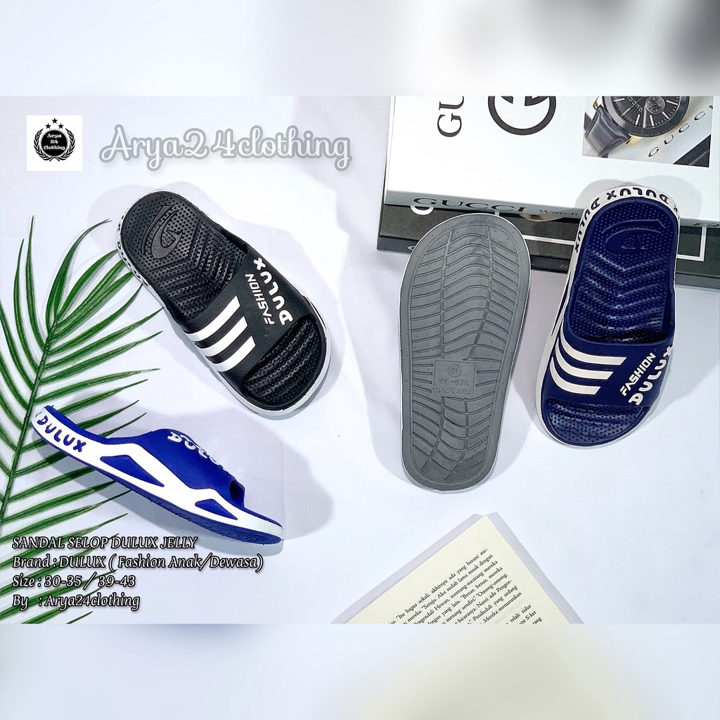 Sandal Selop Remaja Dan Dewasa Laki Laki / Sendal Slide DLX 76 Karet Tebal / Sandal Keren Laki Laki 