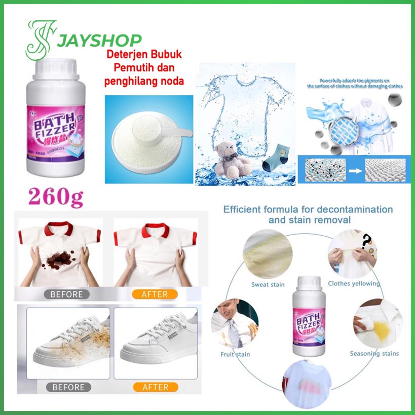 Deterjen Bubuk Pembersih Pakaian Deterjen Powder Pemutih Penghilang Noda Pakaian