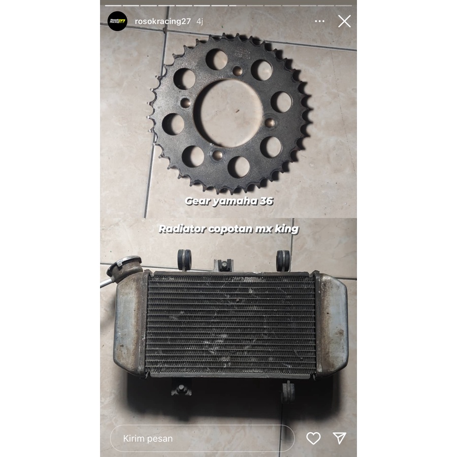 RADIATOR MX KING ORIGINAL LEPASAN MOTOR